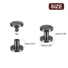 25pack Brass Chicago Screws  6x10mm Post Nail Stud Rivets  Black