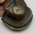 Vintage Brass Metal Chrismon Constantine s Cross Catholic Church Holy Water Font