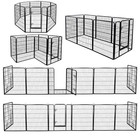 96  X 39  8 Panel Exercise Pet Fence Metal Dog Playpen Barrier Kennel Crate Safe