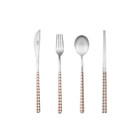 4 Set Neva Spoon chopsticks fork knife Stainless Steel Houndstooth Handle