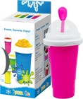 Magic Slushy Maker Cup Frozen Quick Freeze Squeeze Smoothie Cooling Cup Pink
