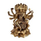 Gayatri Mata Statue Brass Devi Savitri Hindu Goddess Idol Vastu Pooja 9 Inches