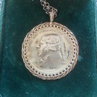 John Adams President Sterling Silver Medal Massachusetts Colony Necklace Bezel