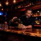 Wooden Whiskey Glass Set - Charred Wooden Bourbon Drinking Glass  Whisky Glasses