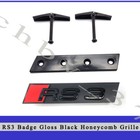 Audi Rs3 Front Grill Emblem Gloss Black For Rs3 A3 S3 Honeycomb Grille Badge