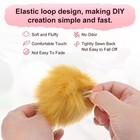 6-pack Faux Fur Pom Poms With Elastic Loop For Hats  ginger Yellow  10cm 