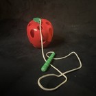 Vintage Rare Vhtf  Wooden Threading Apple Baby Einstein