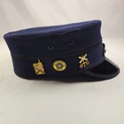 L i r r  Trainman Conductor Uniform Hat Cap Badge Long Island Railroad Pins Vtg 