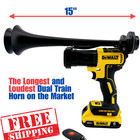 Dewalt Impact Air Train Horn Dual   Long Trumpets   Long Range  2000ft  Remote
