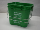 Lot Of 4 San Jamar Kleen Pails Pro Sanitizer   Detergent Buckets 6 Qt Capacity