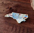 North Carolina Shaped Lapel Pin North Carolina State Enamel Pin