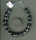 African Trade Beads Vintage Antique Venetian Glass Beads Black Skunk Beads Eye