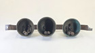 Antique 19thc Bronze Sleigh Wagon Bell Set W  Forged Iron Strap     Xrf Verified