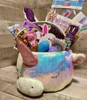 New Large Unicorn Plush Easter Basket Filled Toys  Activities And Easter Candy