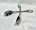 2002 Arthur Court Aluminum Grapes   Vines 10 1 2  Salad Serving Scissor Tongs