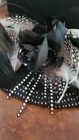 Donna Vinci Couture 100  Wool Black With Feather One Size Beautiful