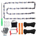 53 Inch Rope Saw  High Reach Tree Limb Hand Rope Chain Saw  68 Sharp Teeth Blade