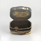 Vtg Fedoskino Russian Lacquer Box Artist Signed Winter Scene Mother Of Pearl