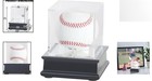 Stylish Black Baseball Display Case With Wooden Stand - Autographed Ball Holder
