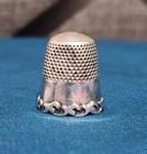 Antique Stern Bros Co Sterling Silver Thimble Size 10