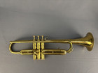 Vtg 1910s Brass Stencil Trumpet  Buescher True Tone Mother Of Pearl  American