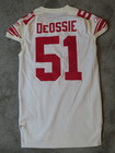 2008 Zak Deossie New York Giants Game Used Worn Nfl Football Jersey  Brown U 