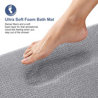 Memory Foam Bathroom Toilet Rugs U-shaped 24x20  Soft Bath Mat  Grey