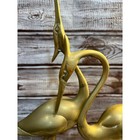 Mid Century Modern Vintage Brass Pair Of Storks Cranes Birds Figurines Statues