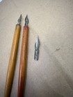 2 Vintage Calligraphy dip Wooden Pens