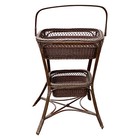Vintage Victorian Wicker Rattan Basket Sewing Stand