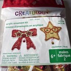 Creatology Christmas Craft Kit  Acrylic Ornament Kit  New  Makes 2 Ornaments 