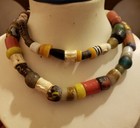 Ancient Roman Phoenician Mosaic Glass Bead Necklace Museum Artifact
