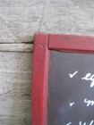 Early Antique School Slate Chalkboard Mortise   Pin Wood Frame New Red Milk Pt