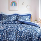 9 Piece Queen Comforter Set Navy Blue Bed In A Bag Flat Fitted Sheets