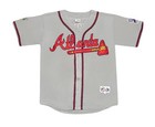 Chipper Jones Atlanta Braves 1999 World Series Grey Road Jersey Men s Large