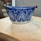 Bombay Blue white platinum Porcelain Sugar Bowl No Lid