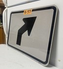 Authentic Traffic Road Street Highway Sign 45 Degree Right 21  X 15  8-33