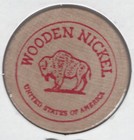 The Sweet Shoppe  Token coin  Buffalo  Red Wooden Nickel