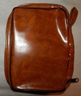 Brown Zipper Bible Cover  Imitation Leather  7  3 4  X 5  1 2  X 1  1 4   New