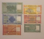 Lebanon 6  banknote Full Set From 1000 To 100000 Unc 2016 2019 2021 2022