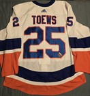New York Islanders Devon Toews Game-worn Away Adidas Hockey Jersey Mic