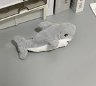 1 Pc Cute Plush Shark Pencil Case Soft Zipper Organizer School Stationery Pouch