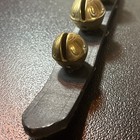 Antique Horse Sleigh Bells  Leather Strap Brass Graduated Sizes 23   long