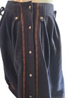 Sondre Norwegian Design Heavy Wool Skirt Viking  Norway Waist 26 Length 37 Navy