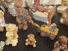 Lot Of 18 Adorable Vintage Teddy Bear Figurines 