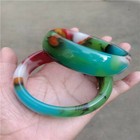 23mm Wide Women s Jade Bracelet Colorful Jade Bangle Inner Diameter 57-64mm 
