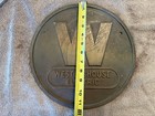 Antique 12    Large Westinghouse Brass Badge Emblem Logo Plaque Sign Vtg