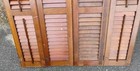 Antique Wood Interior Louver Plantation Window Shutter Panels 42 1 2  High