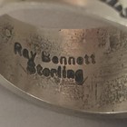 Late Navajo Ray Bennett Sterling Silver Turquoise Ring Size 8