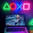 Playstation Led Neon Wall Sign Game Room Light On off Switch Ps Video Gamer Gift